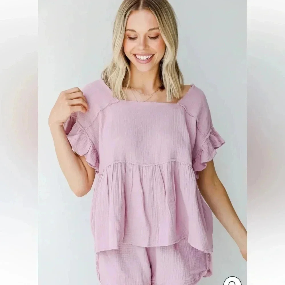 Lilac Babydoll top from Shop Dress Up sz large